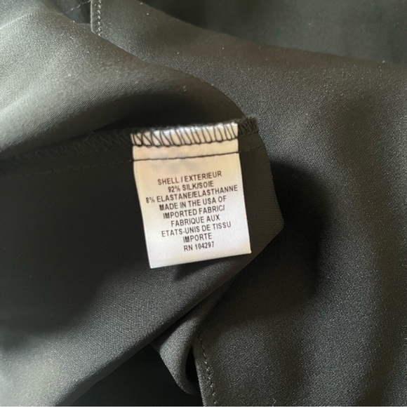 Silk v-neck top MILLY black size 8 - Picture 6 of 6